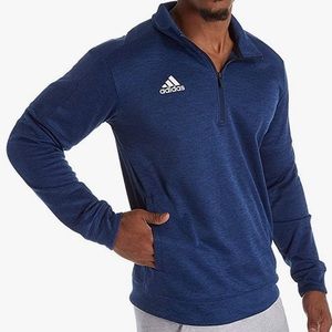 Mens XXL Adidas Climawarm Fleece 1/4 Zip Navy Blue